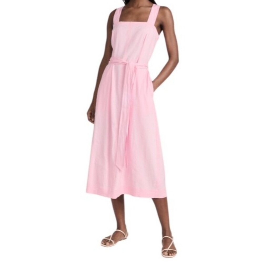 Vince Linen Blend Midi Dress